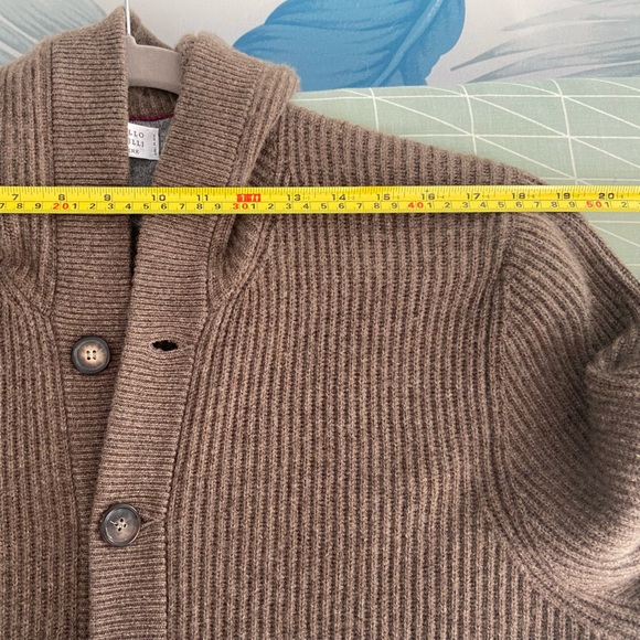 Brunello Cucinelli 100% Cashmere Rib Knit Button Front Cardigan Hoodie EUC - Picture 9 of 16
